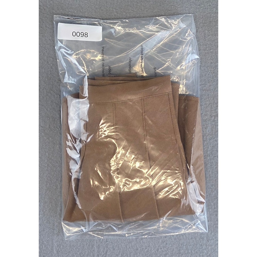 Brown Pleated Tennis Skirt Skort Built-in Shorts Preppy Blokecore Mini Skirt - Picture 8 of 8